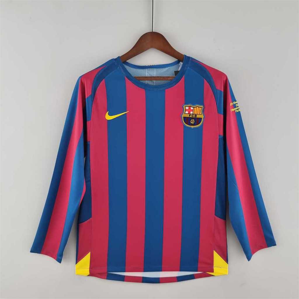 Retro Barcelona 05-06 Home Long Sleeve Jersey - UEFA Champions League Final