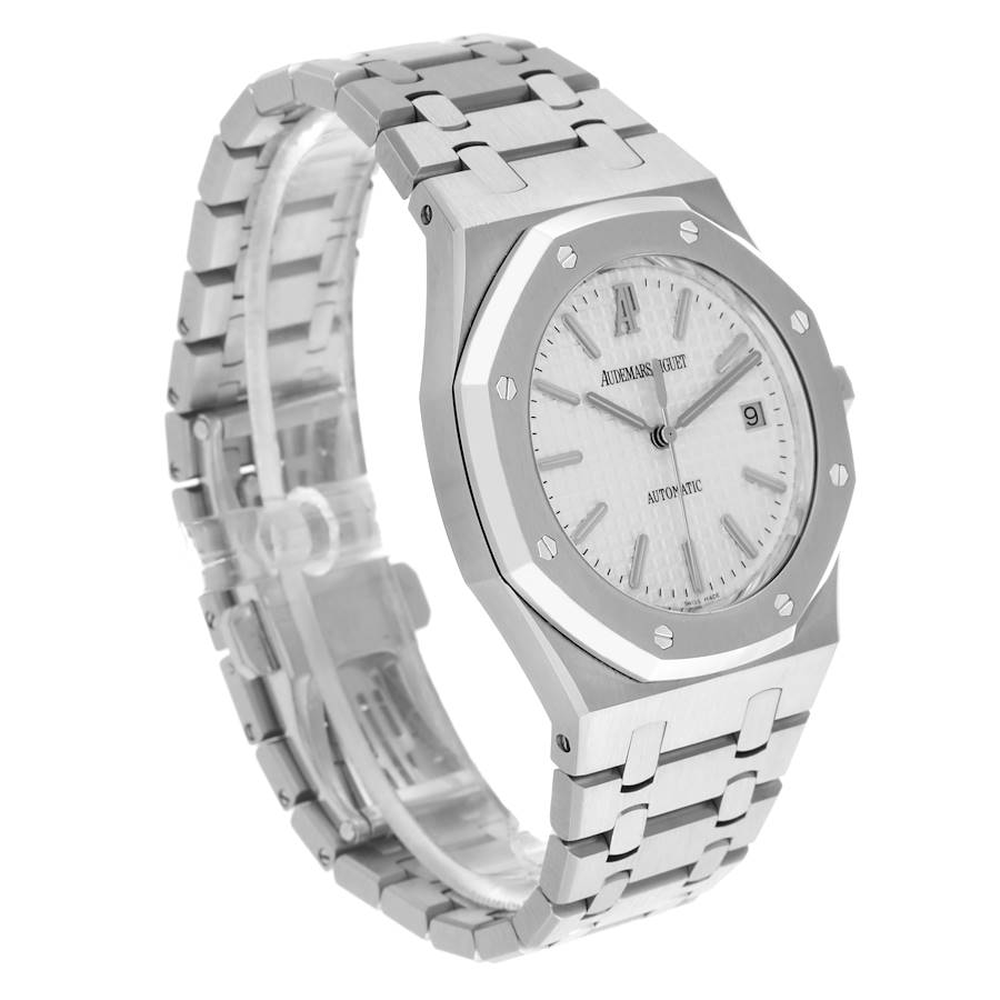 Audemars Piguet Royal Oak White Dial Steel Mens Watch 15300ST