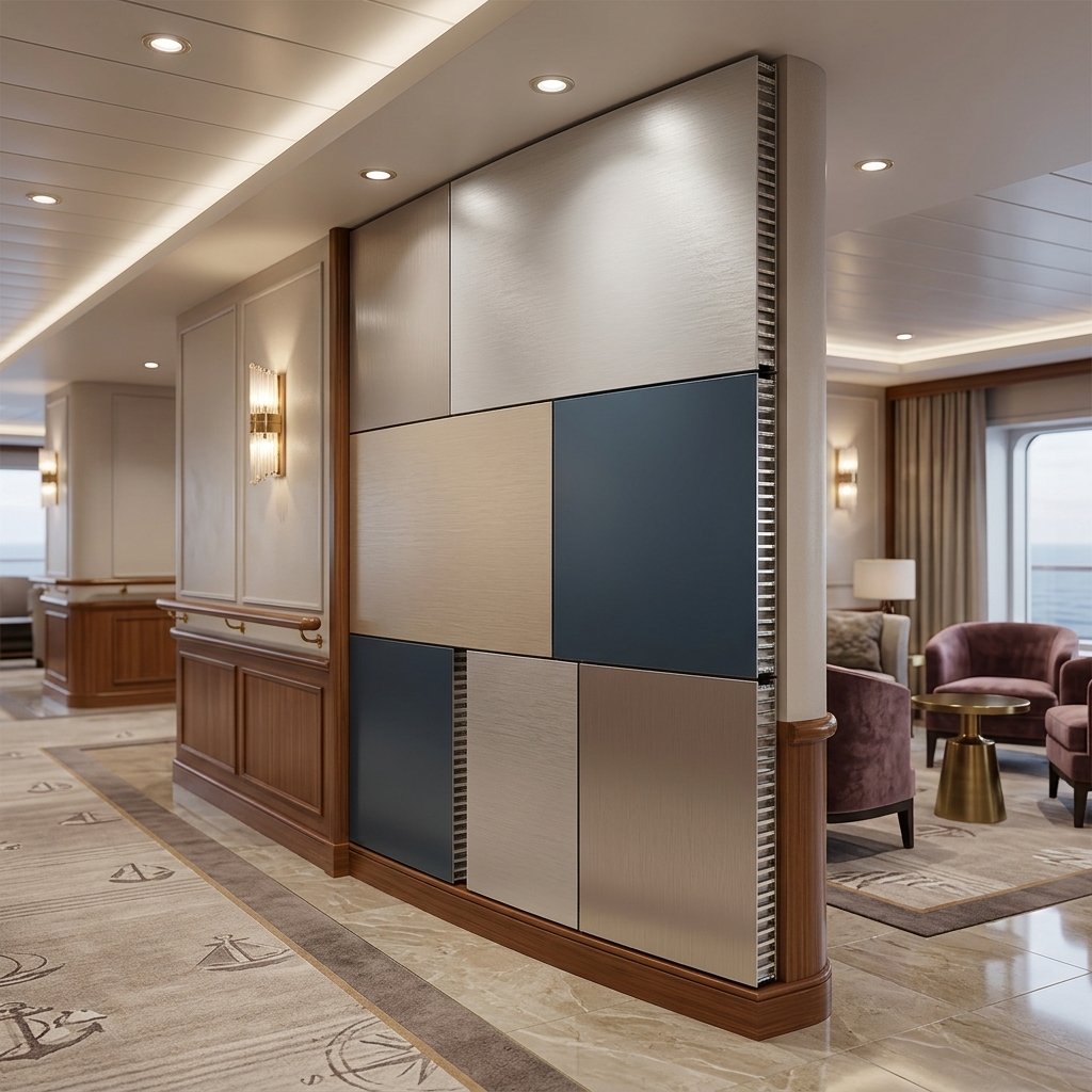 Marine Grade Aluminum Honeycomb Panel Anti-Corrosion Lightweight Fireproof Panel for Ship Cabin Wall Ceiling Building Decoration