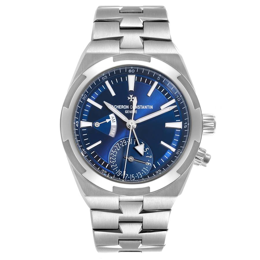 Vacheron Constantin Overseas Dual Time Blue Dial Steel Watch 7900V