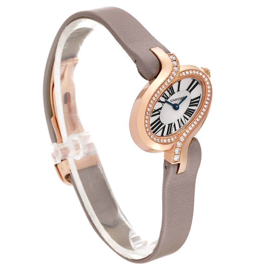 Cartier Delices de Cartier Small 18k Rose Gold Diamond Ladies Watch WG800013