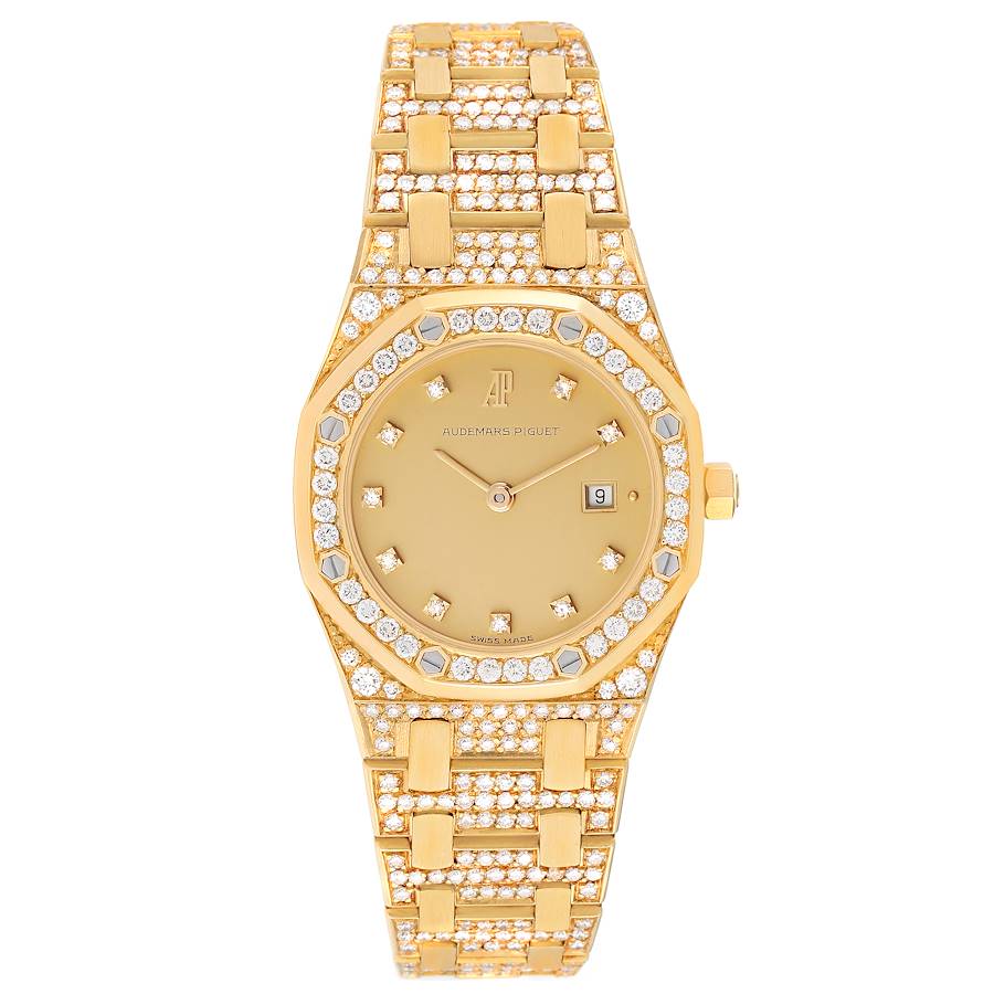 Audemars Piguet Royal Oak Yellow Gold Diamond Ladies Watch