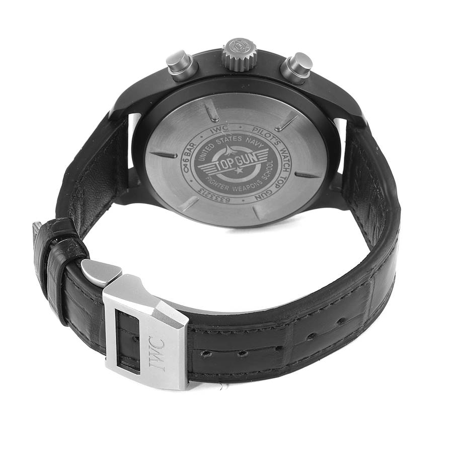 IWC Pilot Top Gun Chronograph Black Dial Mens Watch IW389101