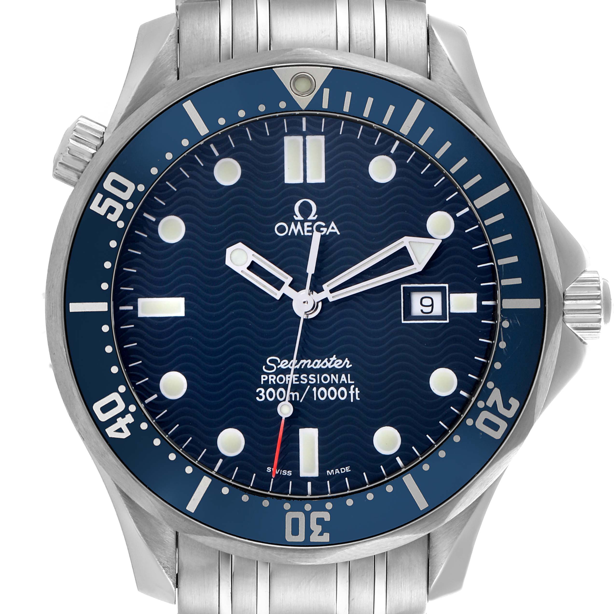 Omega Seamaster 300M Diver Blue Dial Steel Mens Watch 41.0 MM 2541.80.00