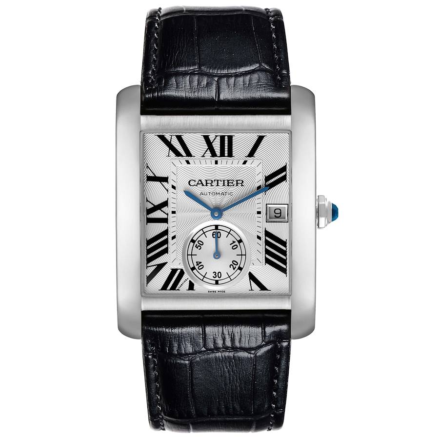 Cartier Tank MC Silver Dial Steel Mens Watch W5330003
