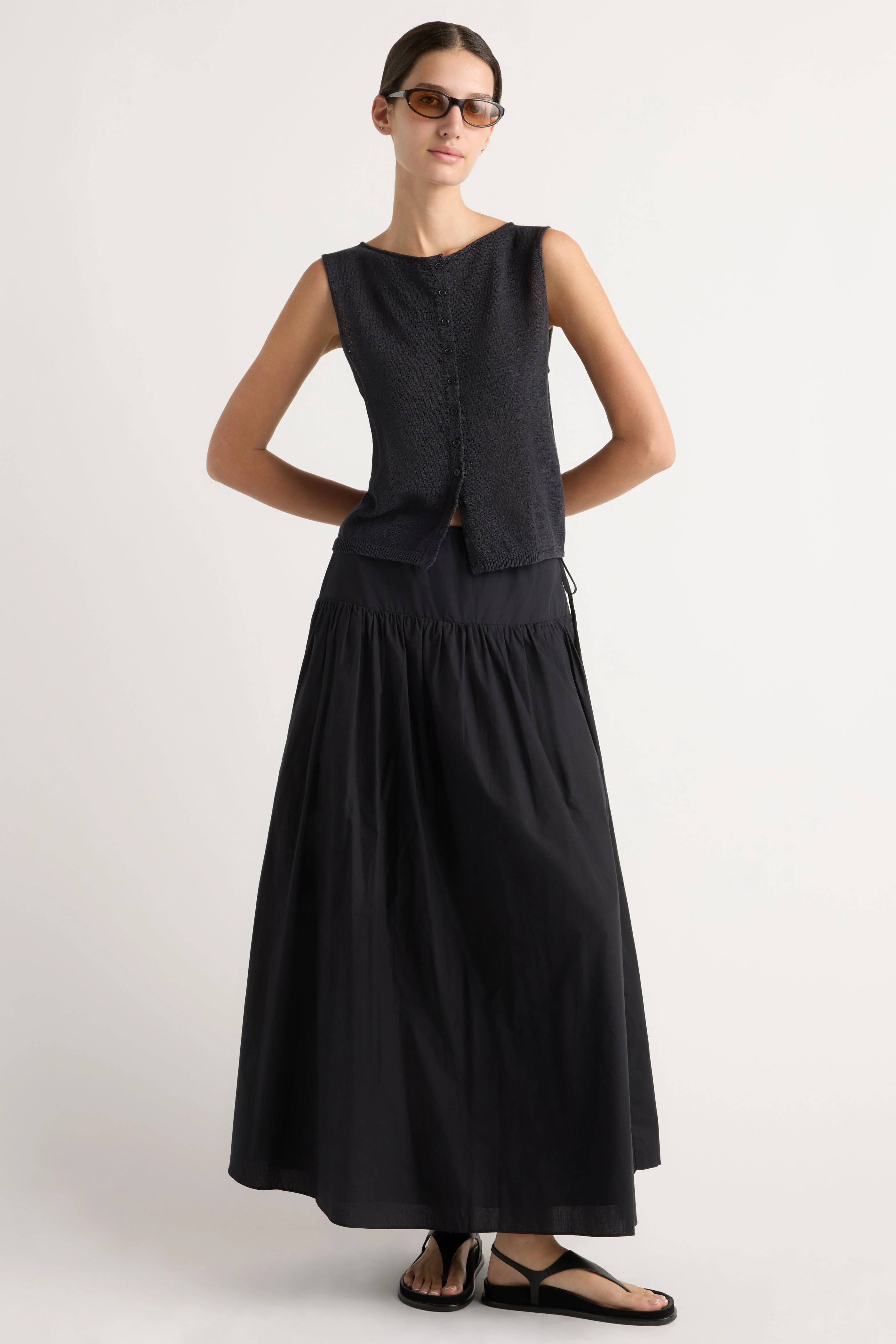 Bao Organic Cotton Drop-Waist Skirt