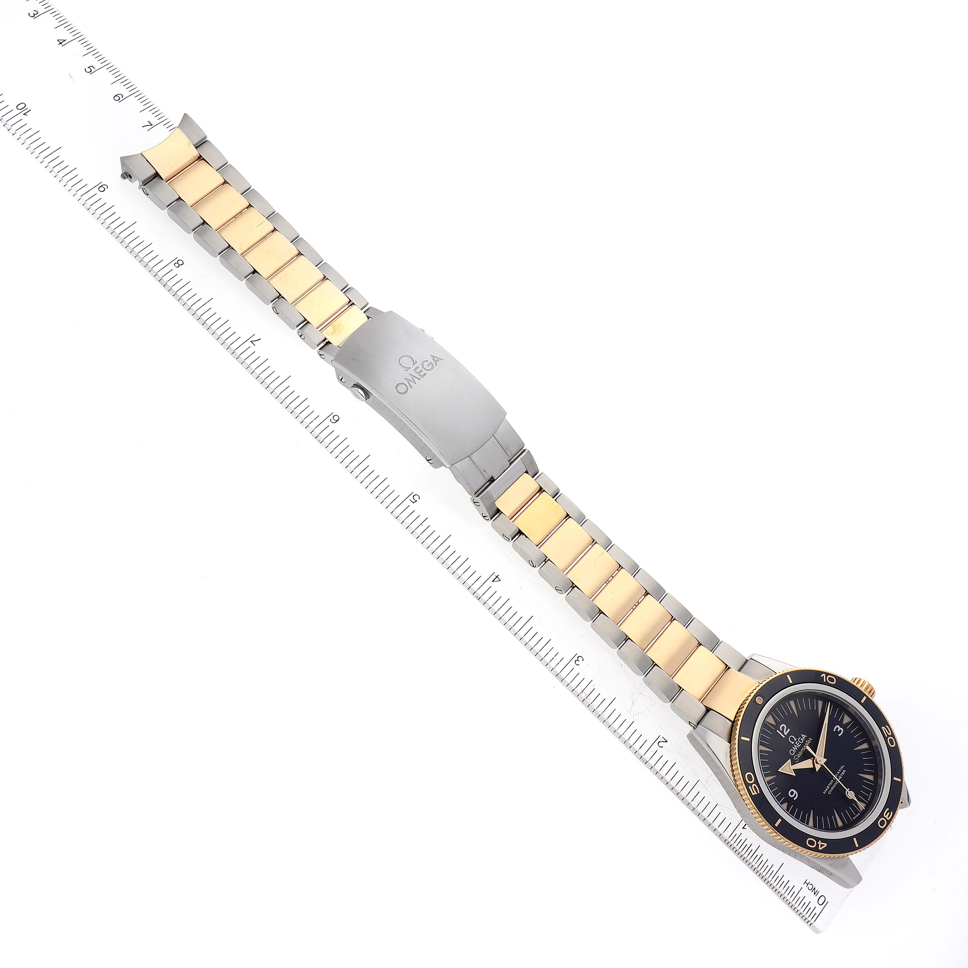 Omega Seamaster 300 Steel Yellow Gold Mens Watch 41.0 MM 233.20.41.21.01.002 Card