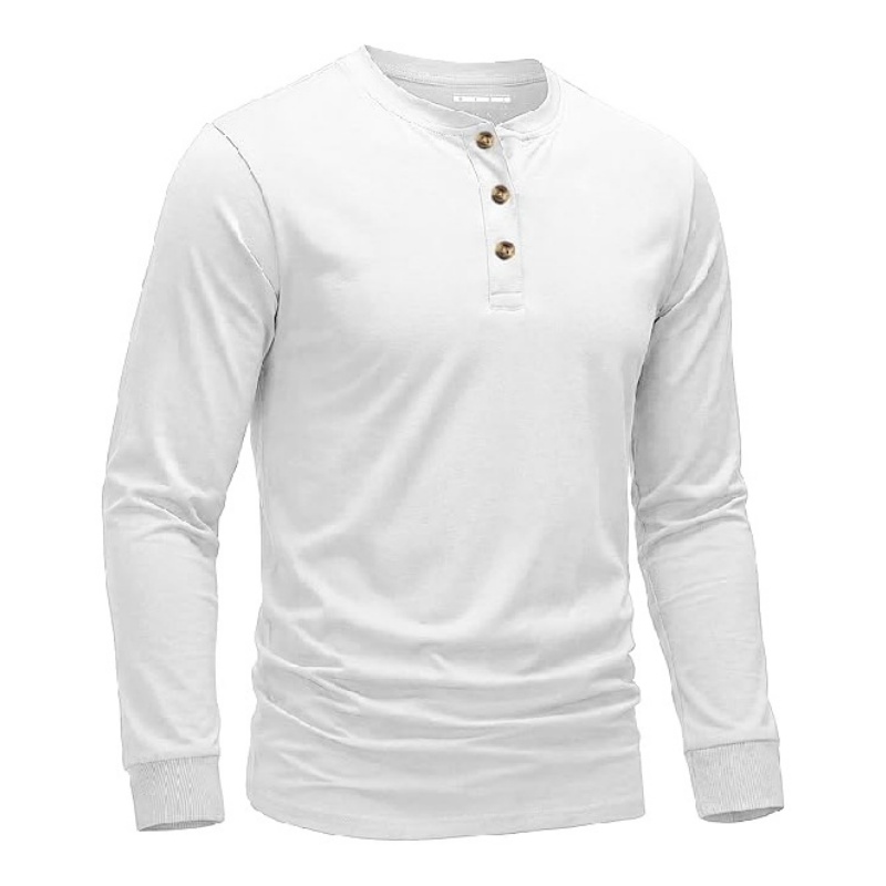 Men's Long Sleeve Henley Shirts