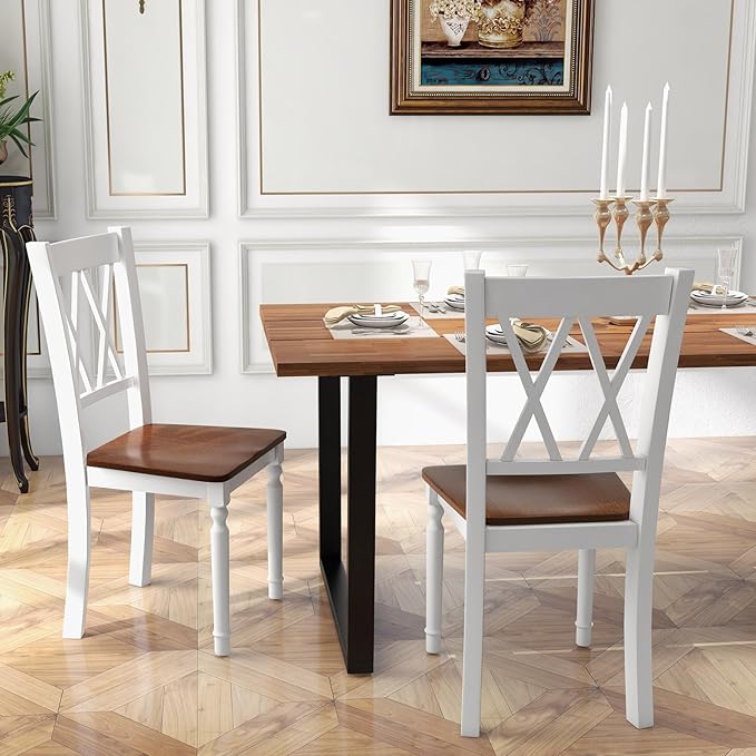 Wooden Dining Chairs Set of 2