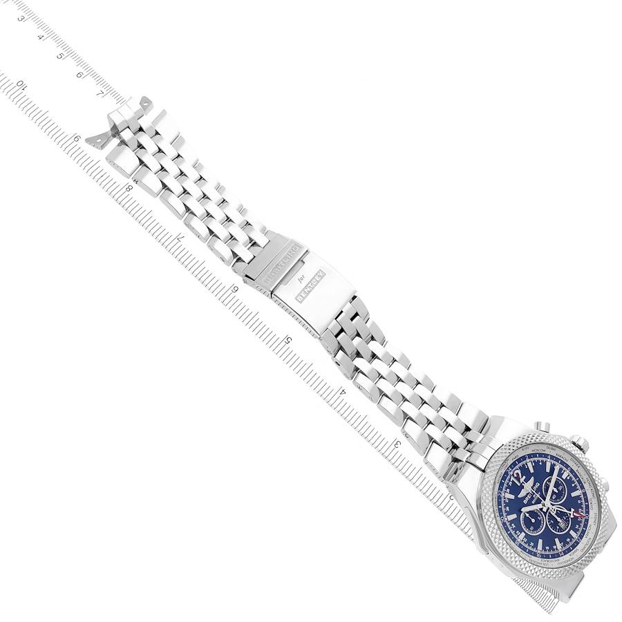 Breitling Bentley GMT Blue Dial Chronograph Steel Mens Watch A47362