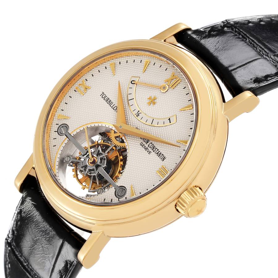 Vacheron Constantin Patrimony Tourbillon Yellow Gold Mens Watch 30050