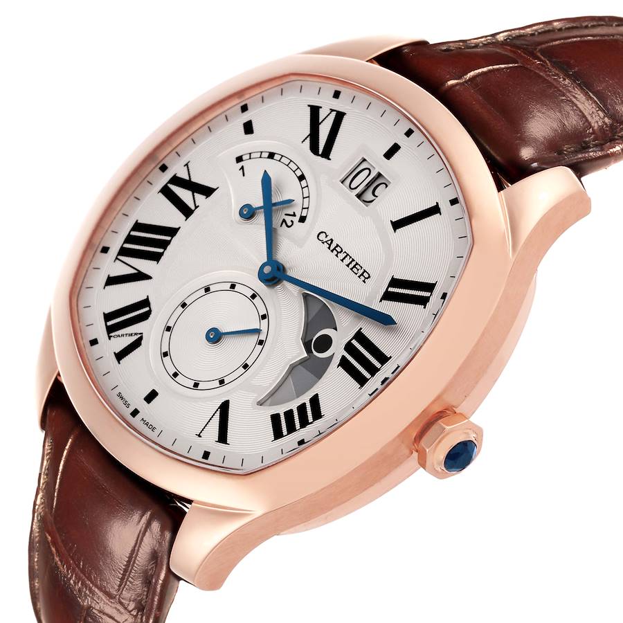 Cartier Drive Retrograde Rose Gold Chronograph Mens Watch WGNM0005