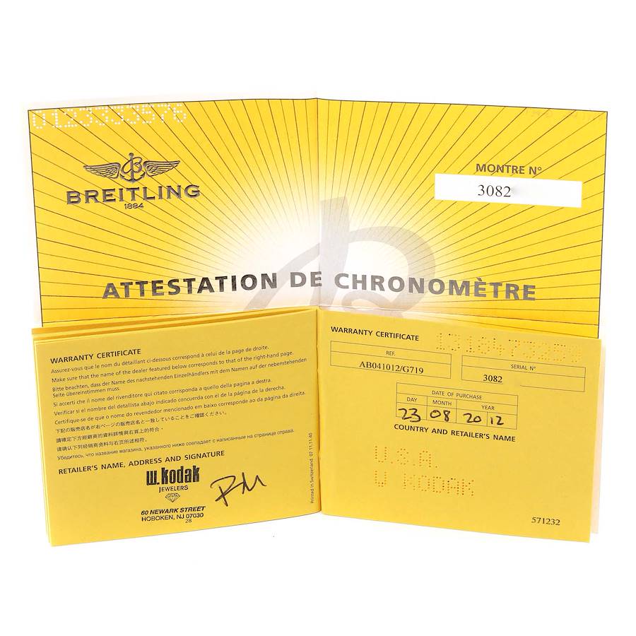 Breitling Chronomat GMT Steel Silver Dial Mens Watch AB0410