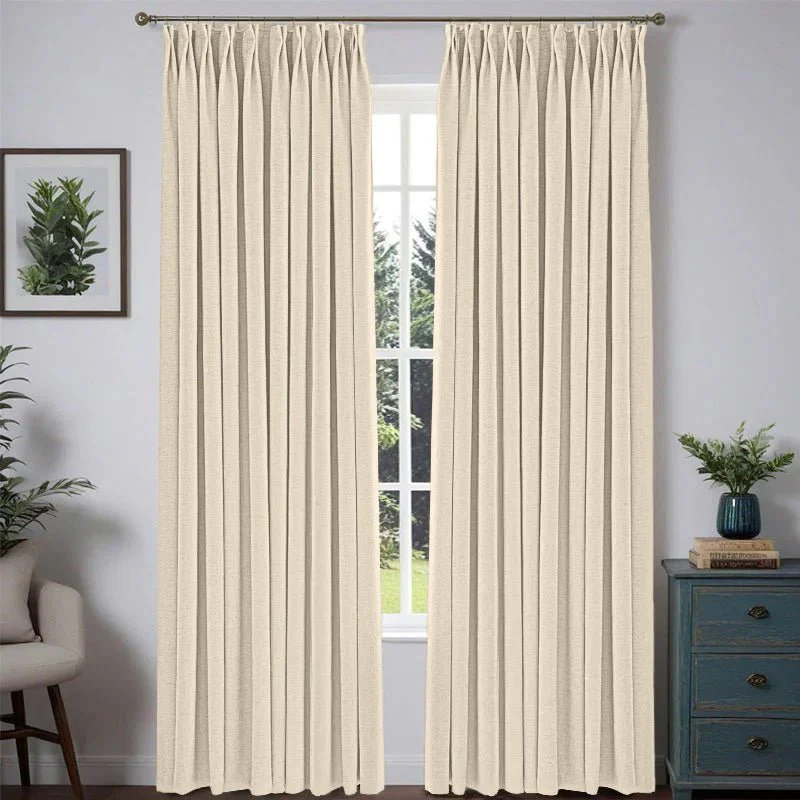 Custom Heavyweight Linen Drape - Beige