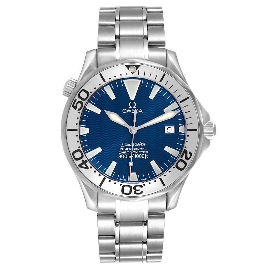 Omega Seamaster 300M Electric Blue Dial Steel Mens Watch 2255.80.00