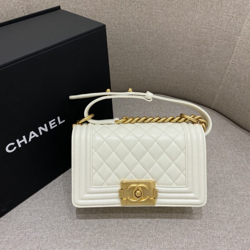 CHANEL Le Boy  White