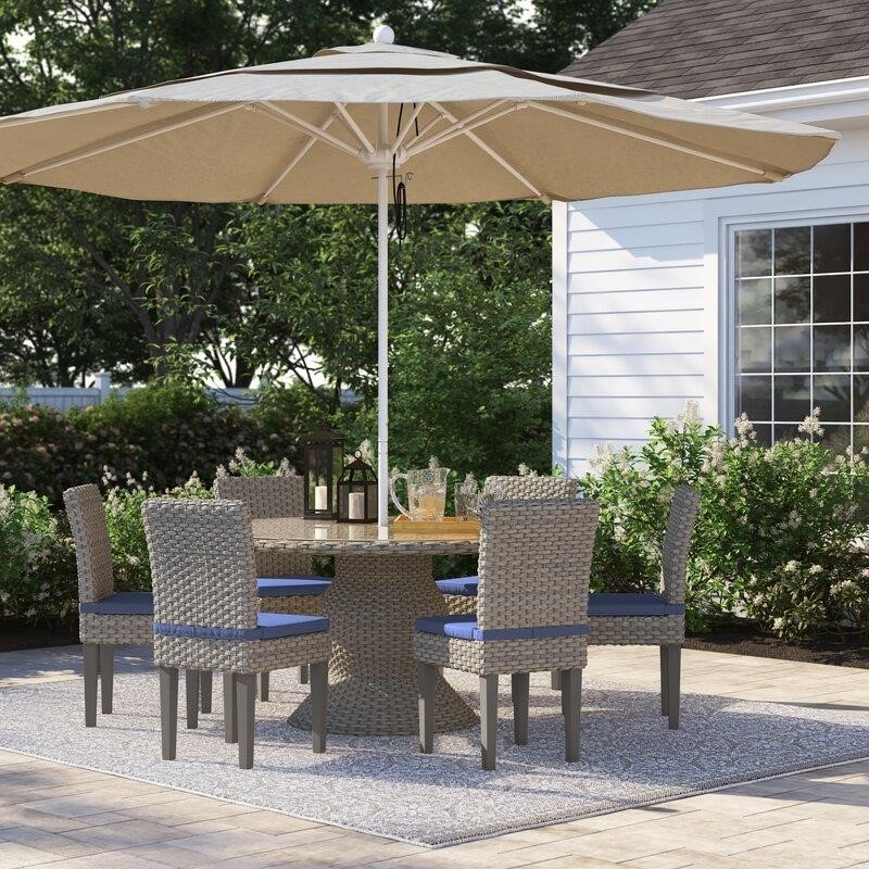 Merlyn Round 6 - Person 60'' Long Dining Set with Cushions