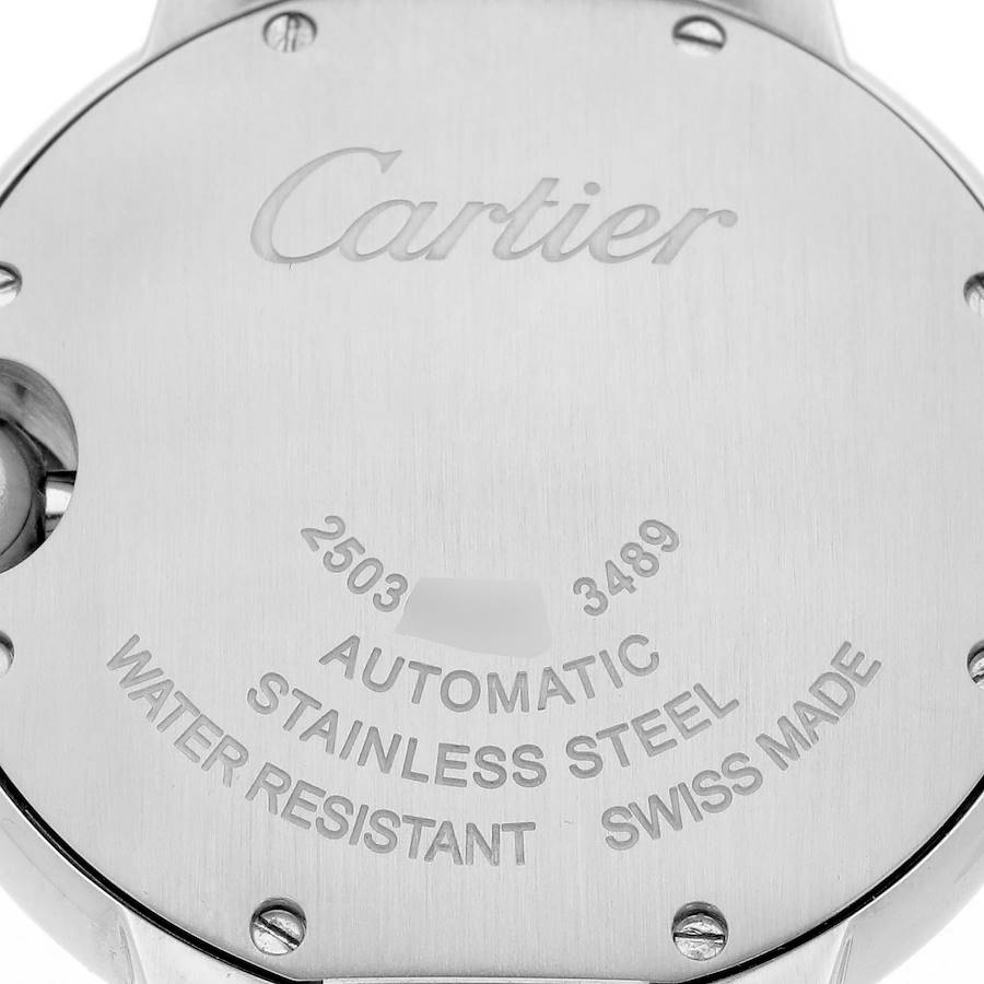 Cartier Ballon Bleu Red Dial Steel Ladies Watch WSBB0048