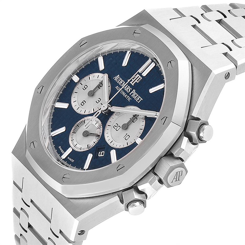 Audemars Piguet Royal Oak Blue Dial Chronograph Mens Watch 26331ST