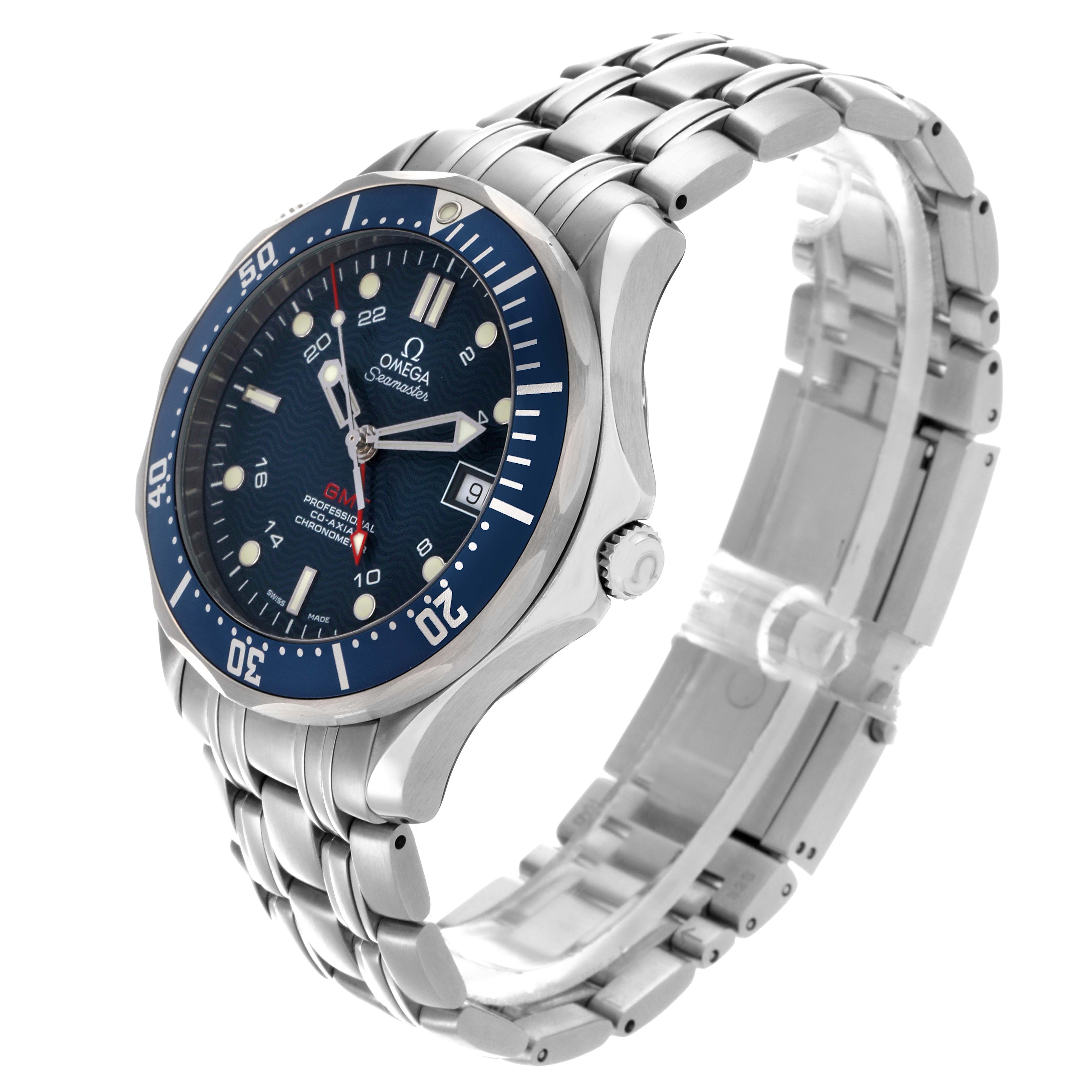 Omega Seamaster Diver 300M GMT Blue Dial Steel Mens Watch 41.0 MM 2535.80.00