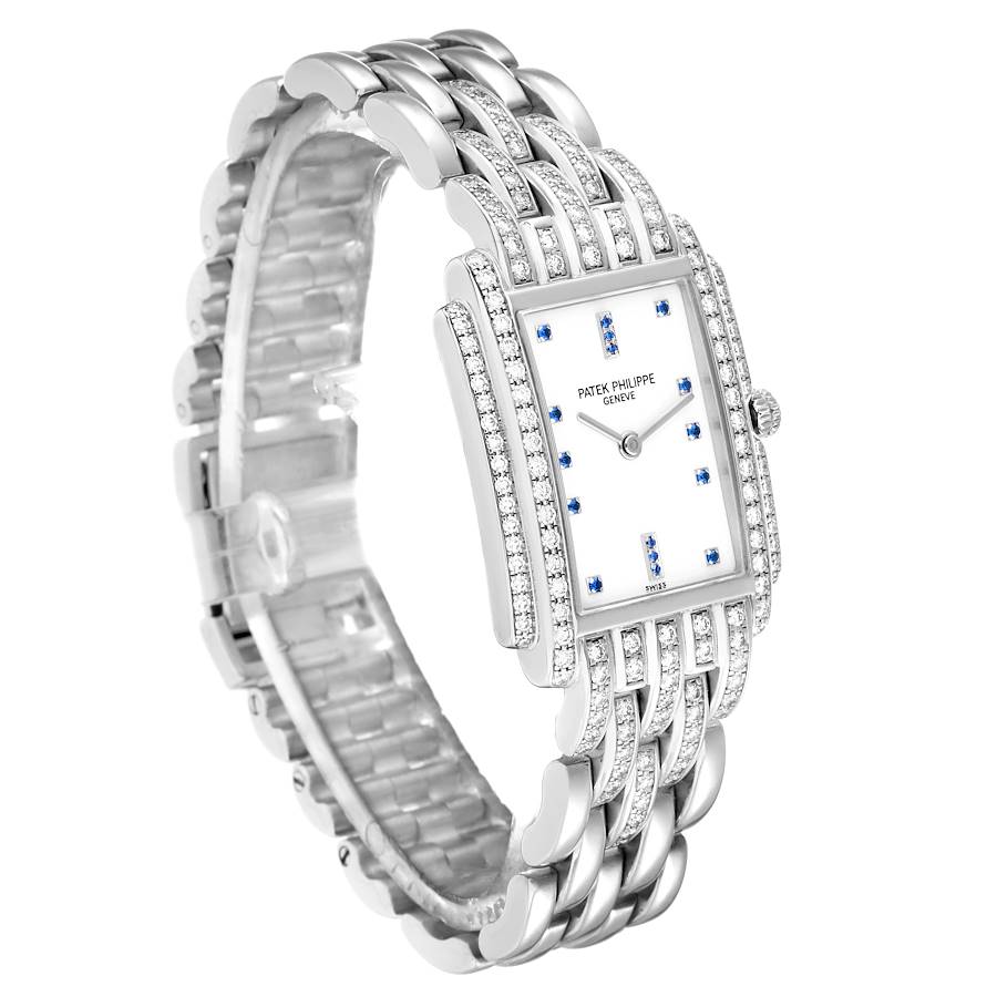 Patek Philippe Gondolo 18k White Gold Diamond Ladies Watch 4825