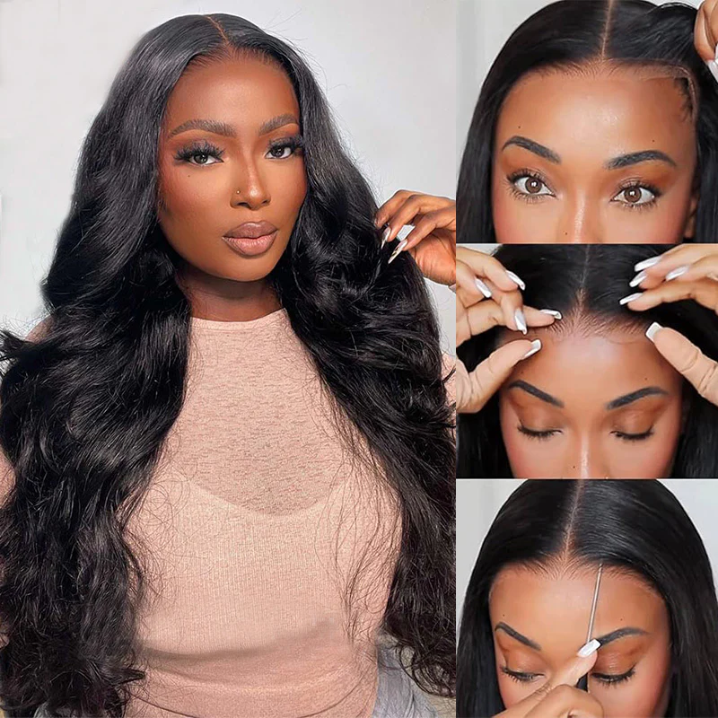 Megalook 6x5 invisible knots Glueless Body Wave Wigs Realistic Hairline Pre-cut Lace Beginner Friendly