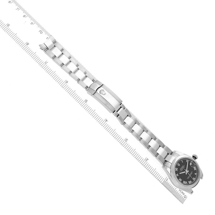 Rolex Datejust Midsize Black Dial Steel Ladies Watch 178240