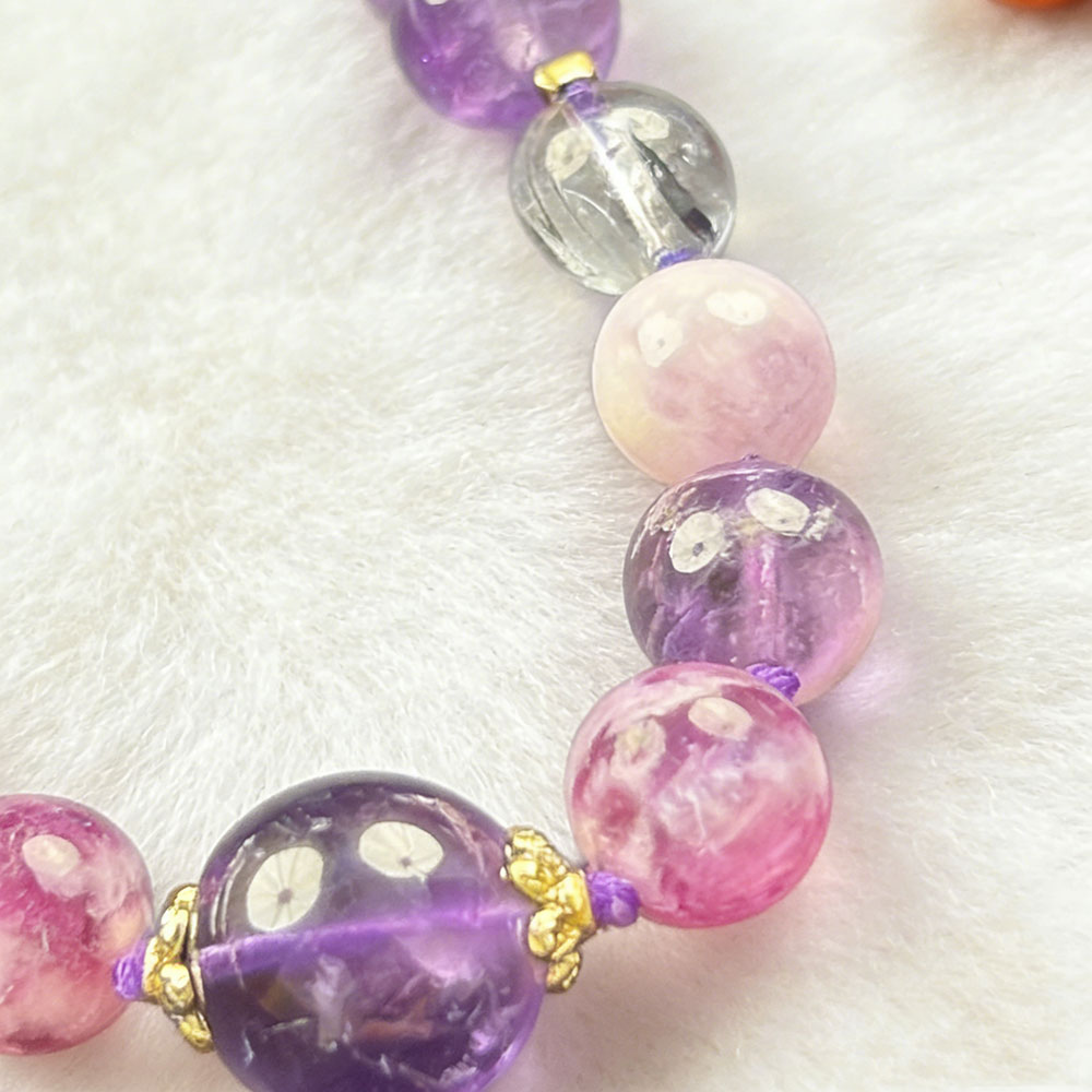 6mm/10mm Dual-Size Amethyst Necklace | Spiritual Protection, Calm & Intuition