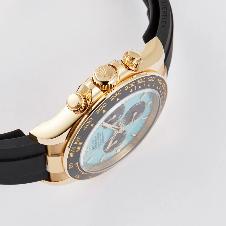 2025 NEW Rolex Daytona Yellow Gold Oysterflex Turquoise Dial 40mm