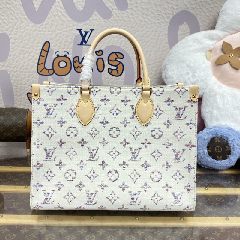 Replica LV Onthego White Denim