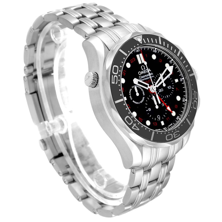 Omega Seamaster Diver GMT Steel Mens Watch 212.30.44.52.01.001 Card