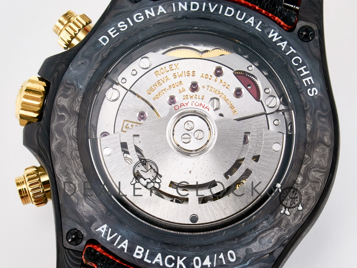 Daytona DIW &ldquo;AVIA AZURE BLUE&rdquo; Carbon DIWF 1:1 Best Edition Blue Dial on Orange Nylon Strap SH4130