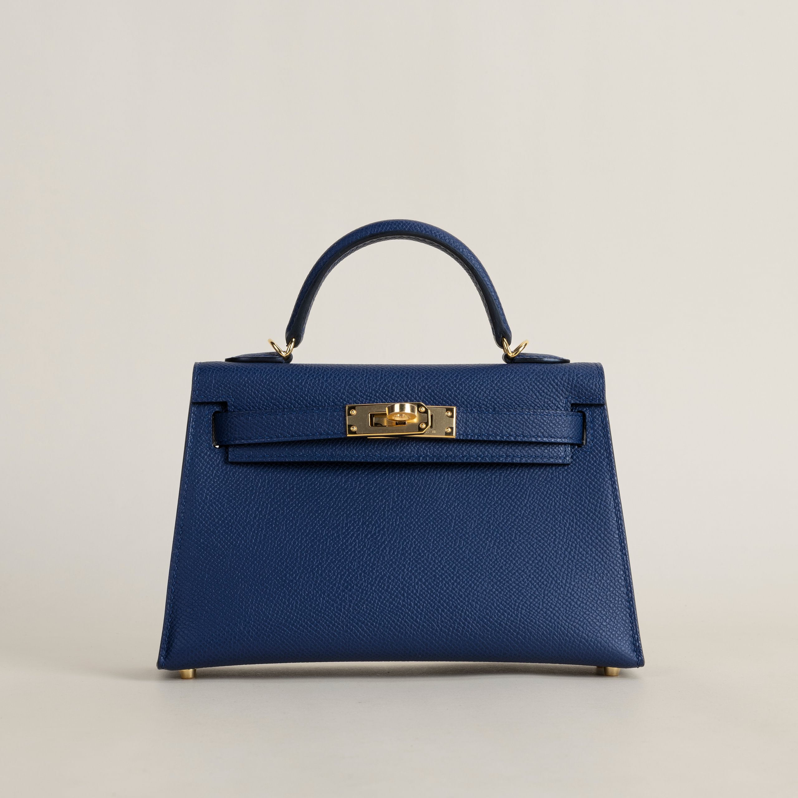 Kelly mini 2 epsom bleu saphir GHW