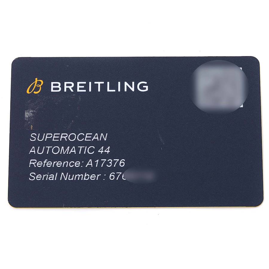 Breitling Superocean 44 Blue Dial Steel Mens Watch A17376