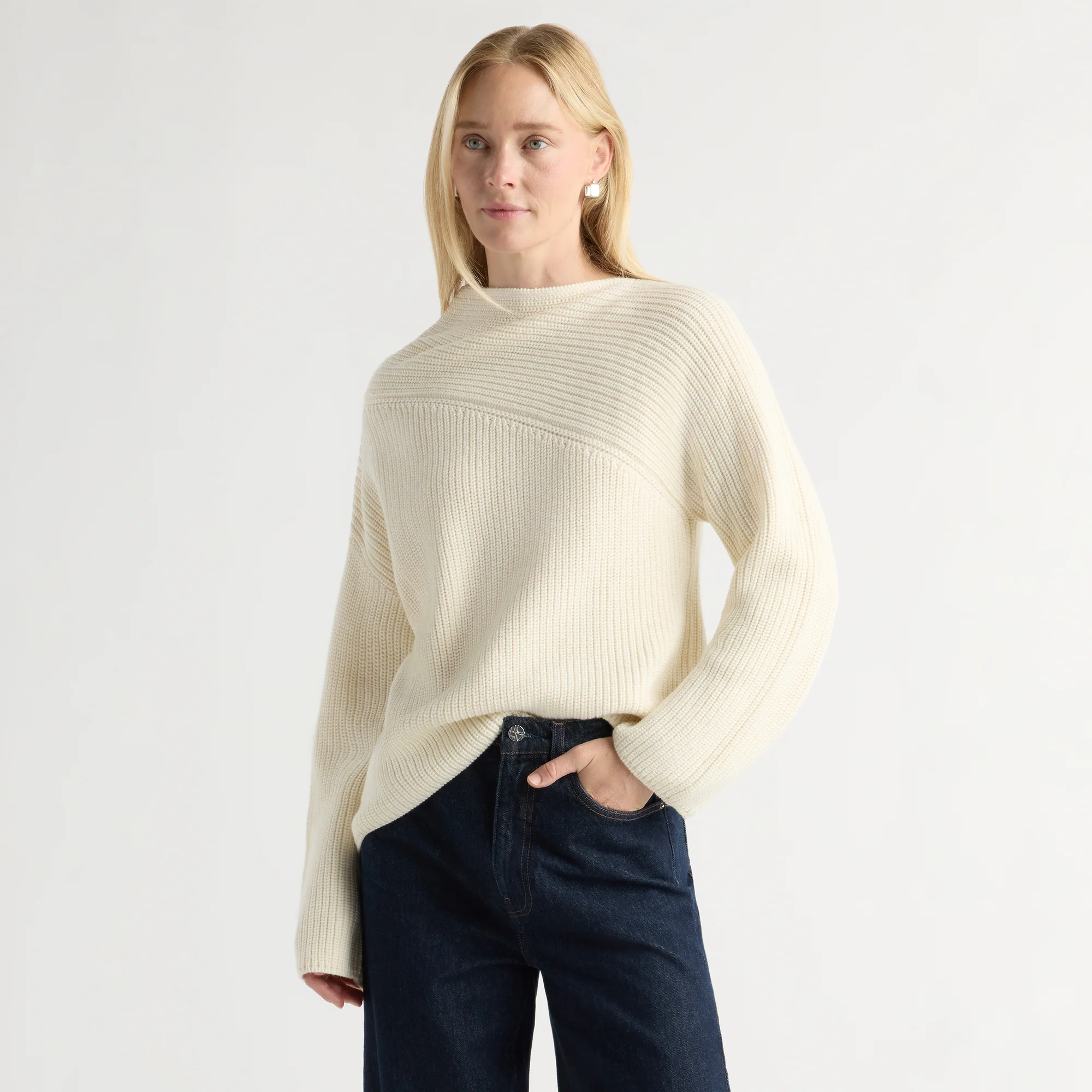 Julisa Asymmetric-Neck Sweater