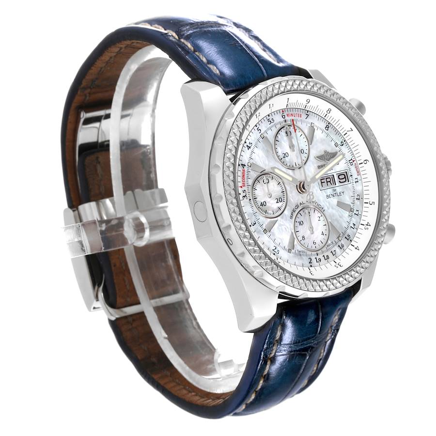 Breitling Bentley Motors GT Mother of Pearl Dial Steel Mens Watch A13362