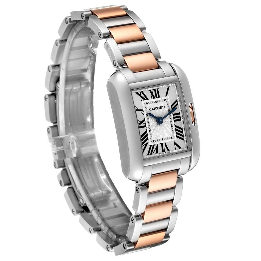 Cartier Tank Anglaise Small Steel Rose Gold Ladies Watch W5310036