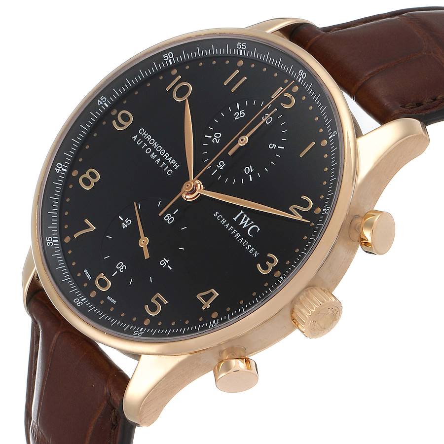 IWC Portuguese Chrono Automatic 18k Rose Gold Mens Watch IW371482