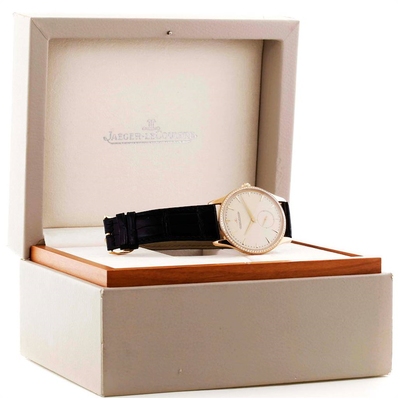 Jaeger LeCoultre Master Grande Ultra Thin 40mm Rose Gold Diamond Mens Watch Q1352502