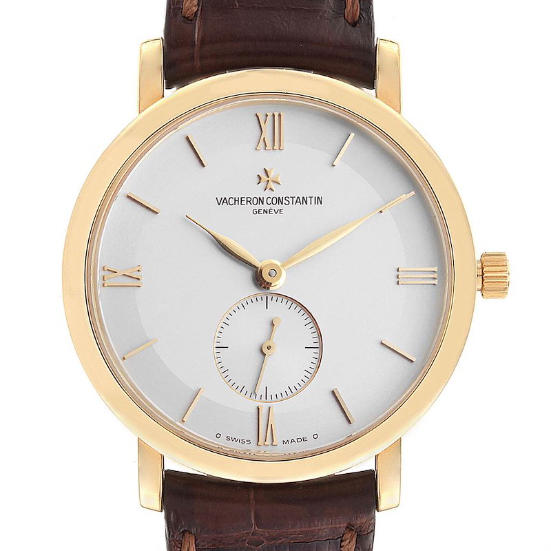 Vacheron Constantin Patrimony Yellow Gold Silver Dial Mens Watch 81160