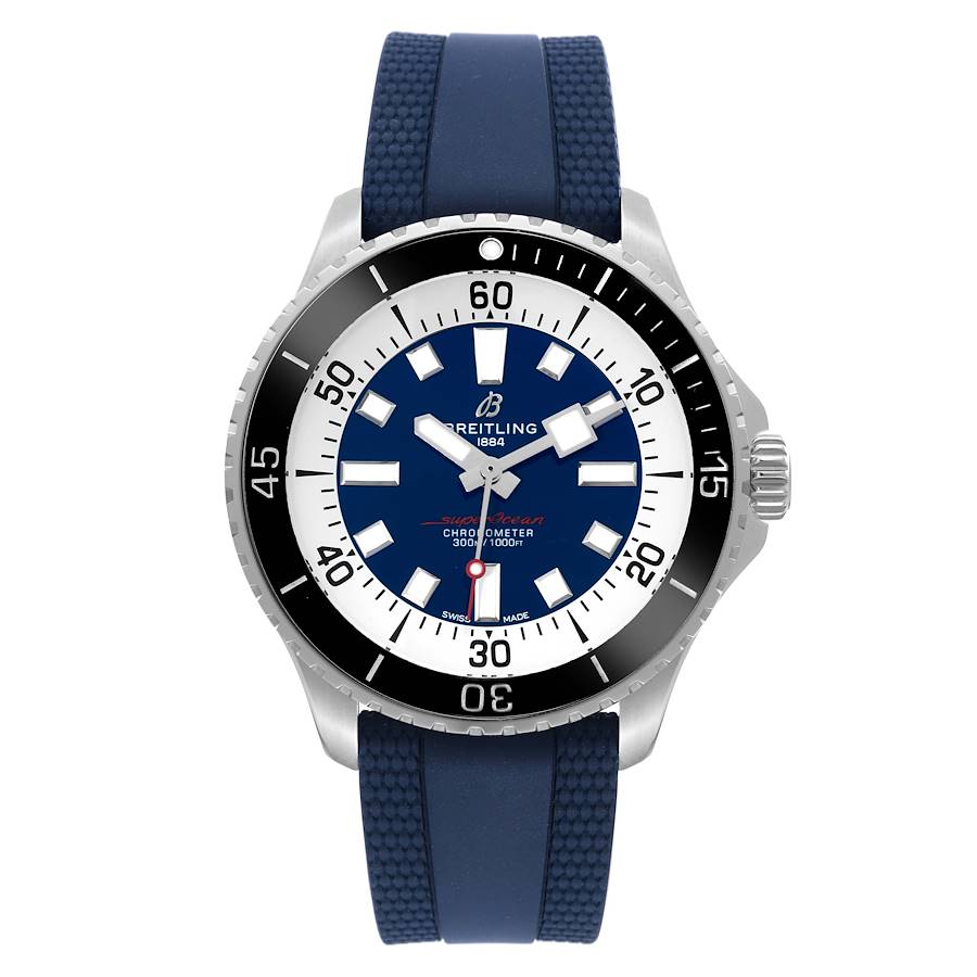 Breitling Superocean 44 Blue Dial Steel Mens Watch A17376