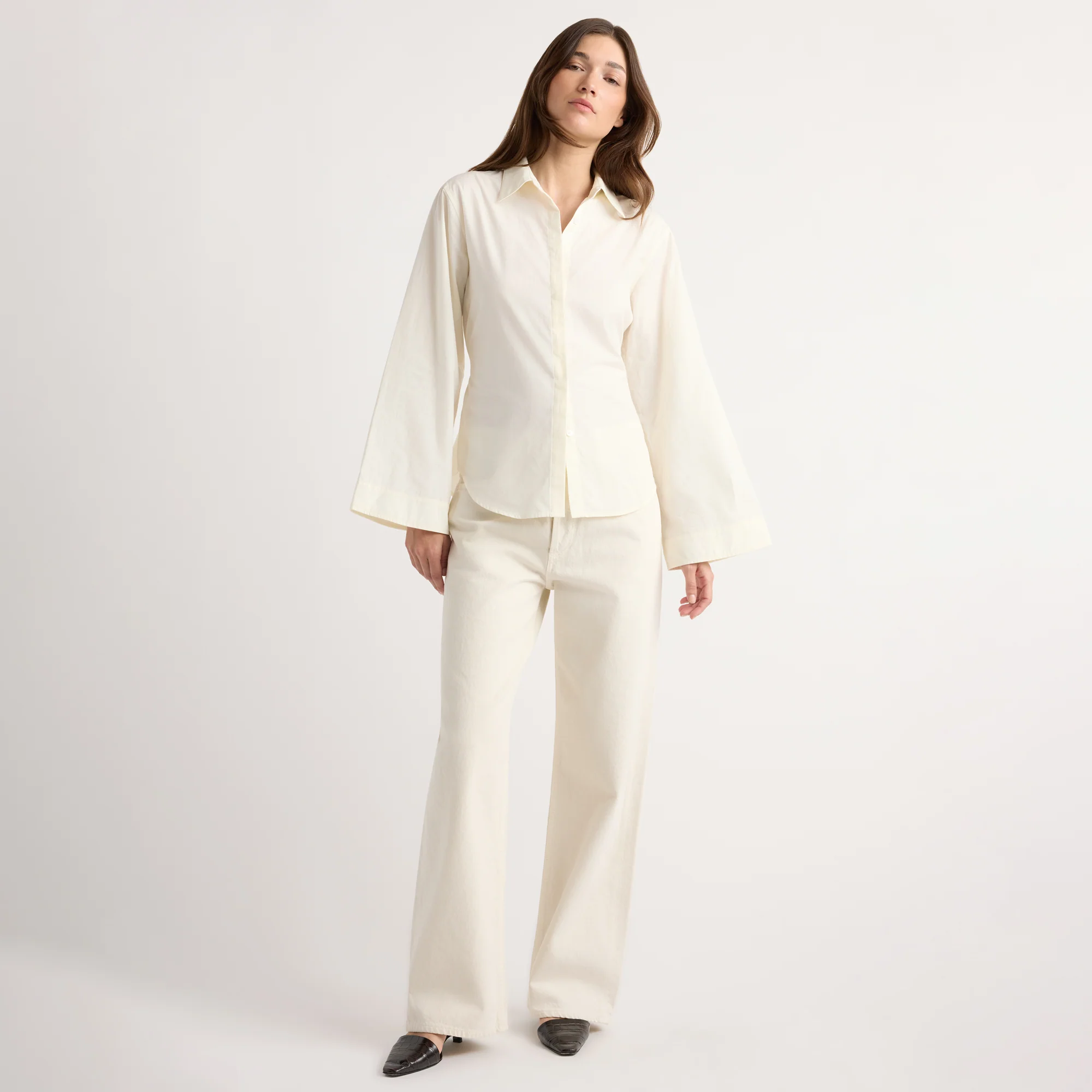 Theo Relaxed Bell-Sleeve Shirt