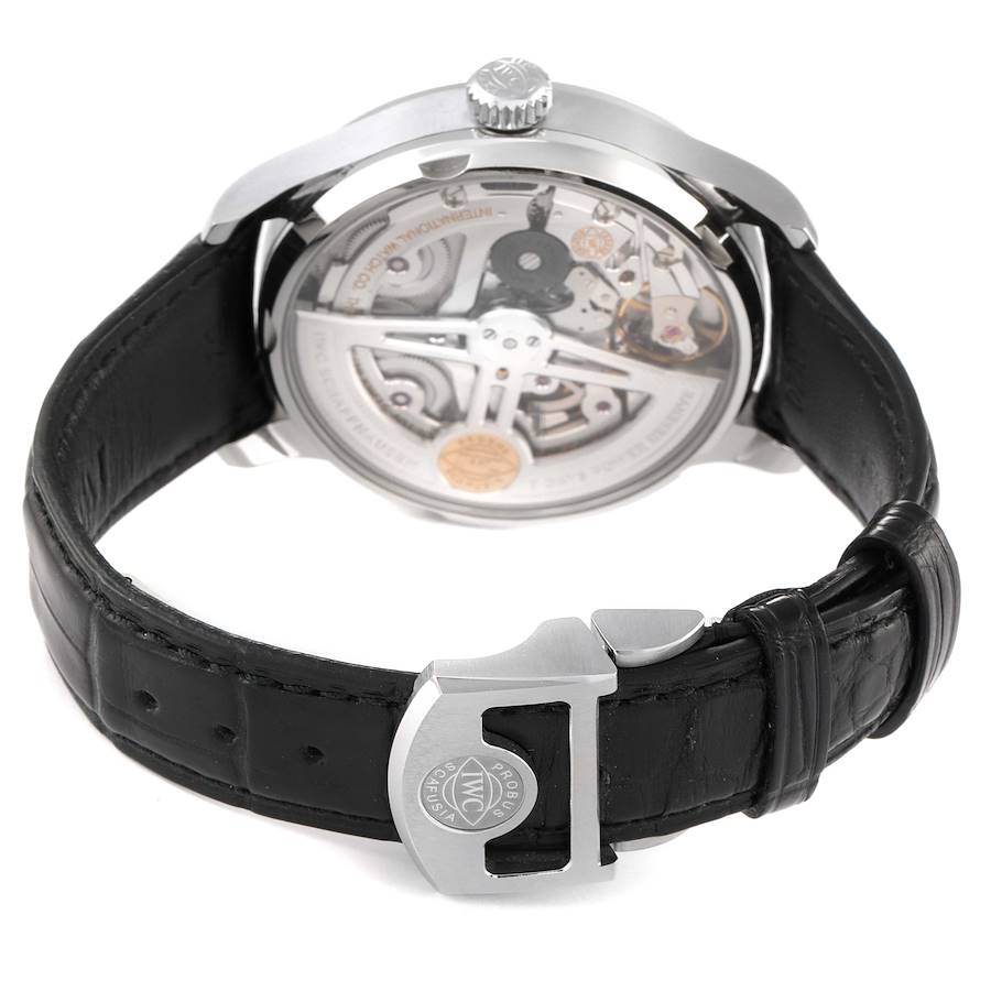 IWC Portugieser 7 Day Steel Silver Dial Mens Watch IW500704