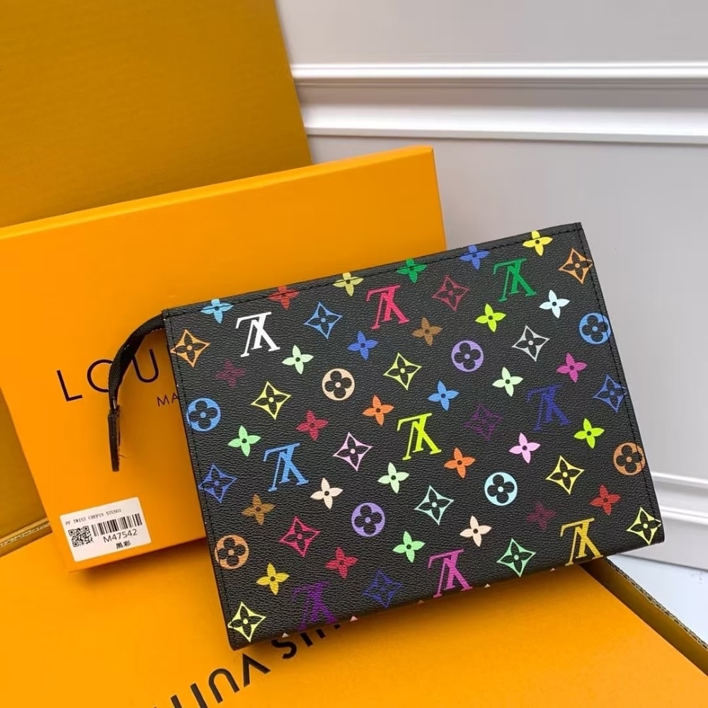 Louis Vuitton X Murakami Toiletry Pouch Monogram Black 25Cm M13746