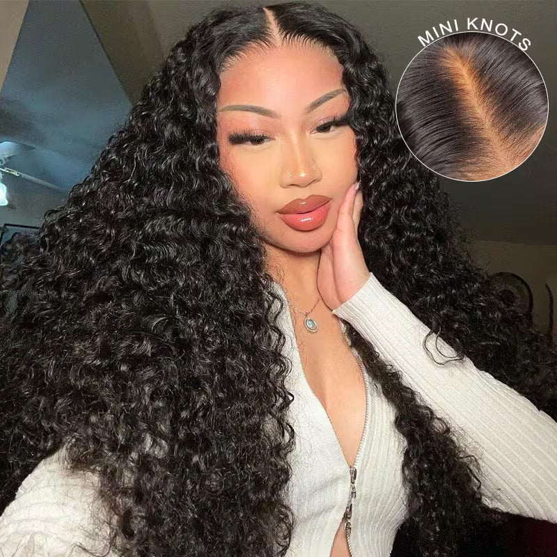 Special offer | 26inch = $192.99  5x6 Lace Closure Water Wave Wigs Natural Black Realistic Hairline
