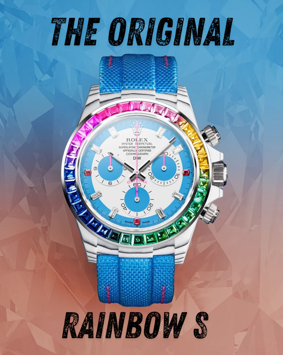 DiW Rolex Daytona CarboQuartz "RAINBOW S UNIQUE"