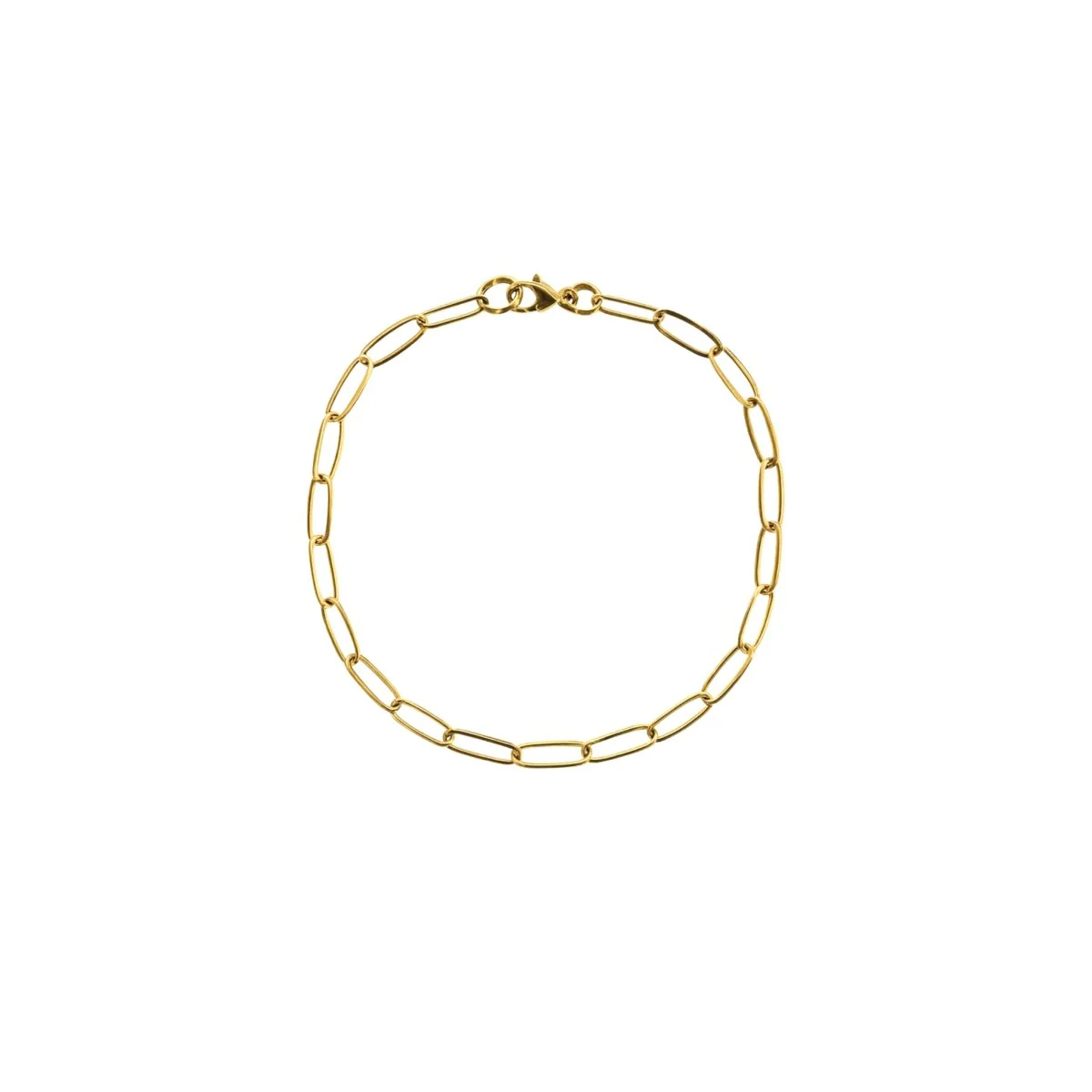 Paperclip Chain Bracelet, Gold Fill