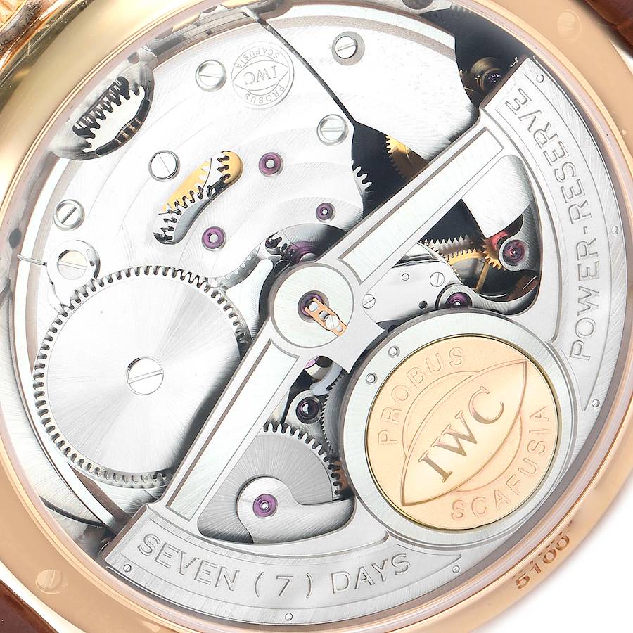 IWC Portuguese Tourbillon Mystere Retrograde Rose Gold Mens Watch IW504402