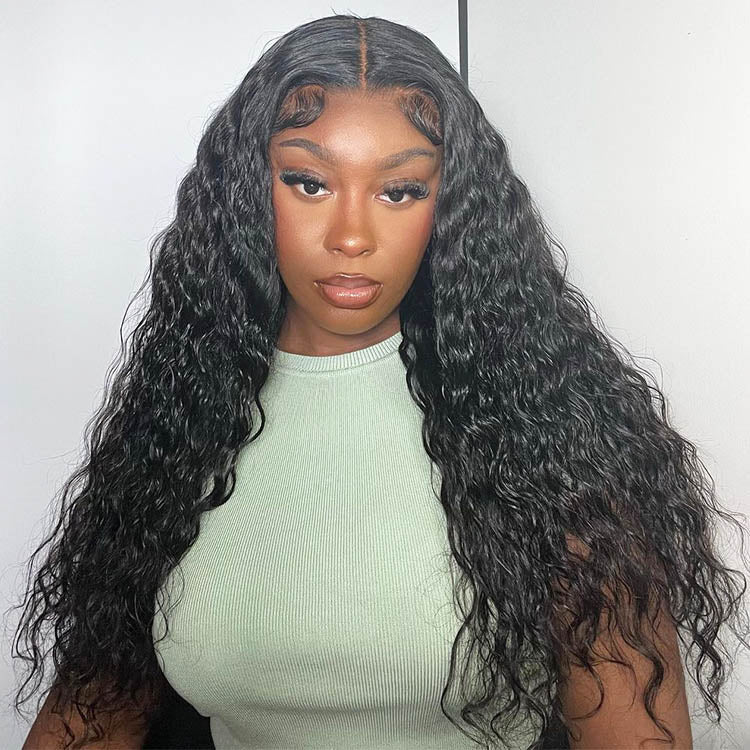 $199=3 Wigs | 18inch 4x4 Lace Closure Deep Wave Wig + 12inch 4x4 Lace Bob Wig 1BP30 Color + 18inch  5x5 Lace Deep Wave Wig