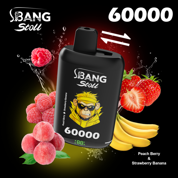 Bang Stoll 60K Puffs 2-in-1 Prefilled Vape Device - Dual Flavour, Rechargeable, 650mAh